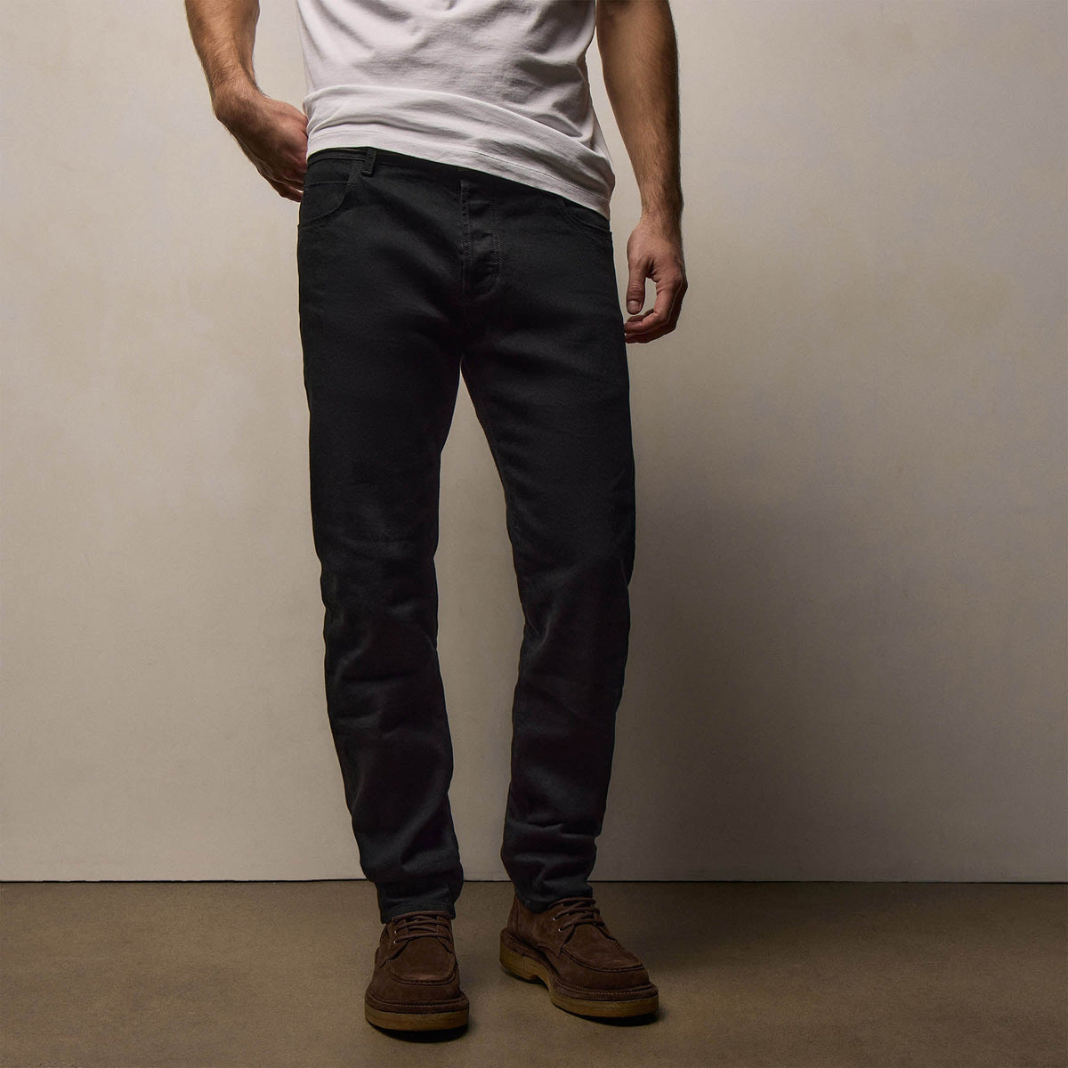 Classic Stretch Selvedge Denim Pant in Night Palms | James Perse