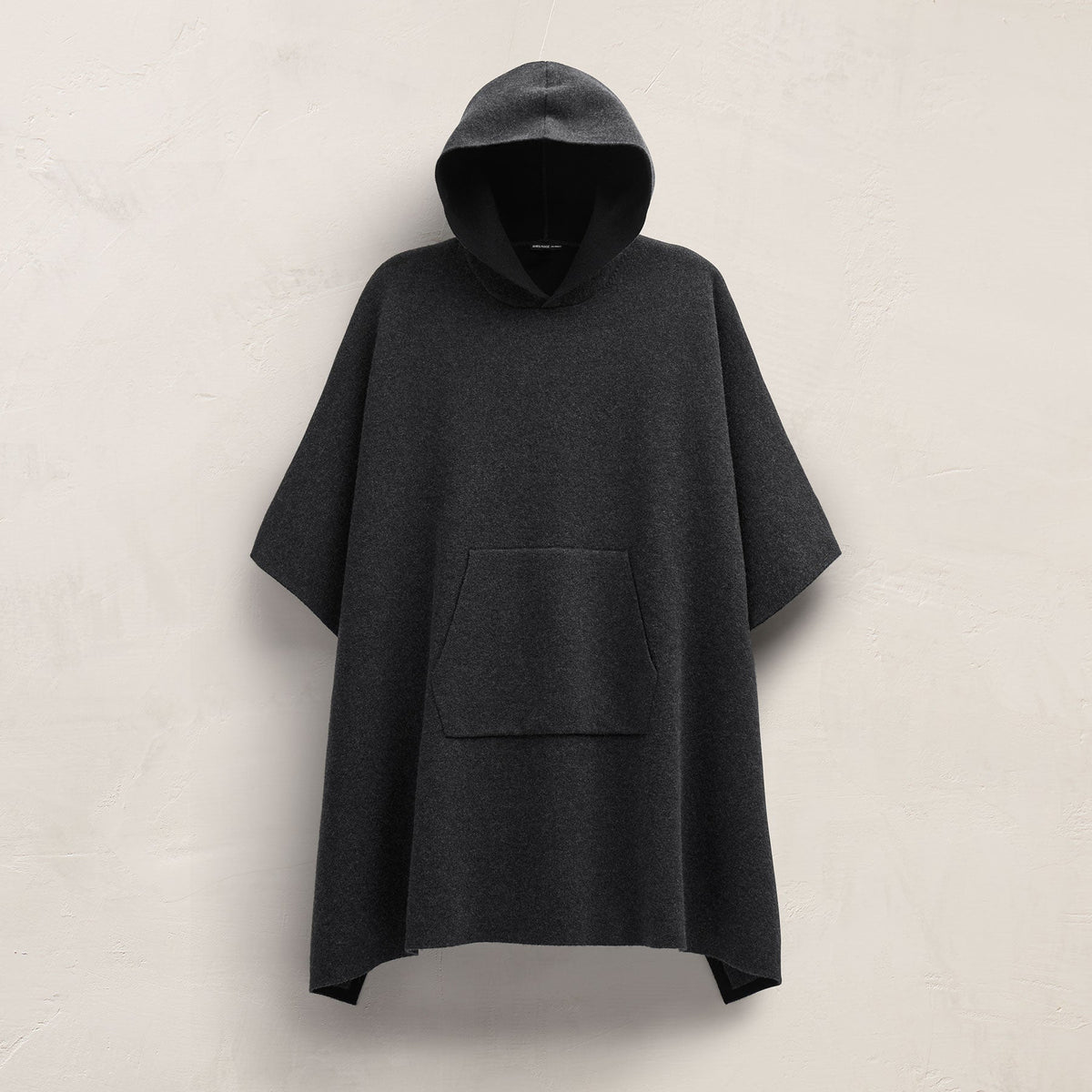 Hooded Poncho In Coal/Black | James Perse Los Angeles