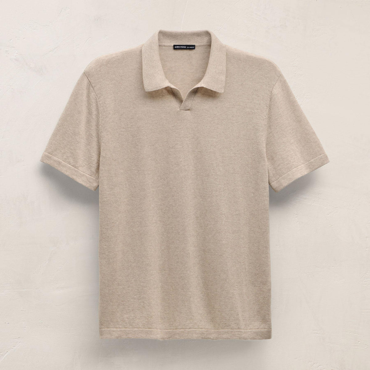 Cotton Cashmere Polo In Wheat | James Perse Los Angeles