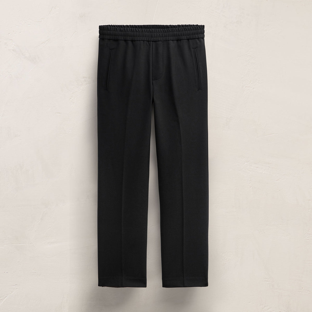 Wool Stretch Pull On Trouser - Black | James Perse