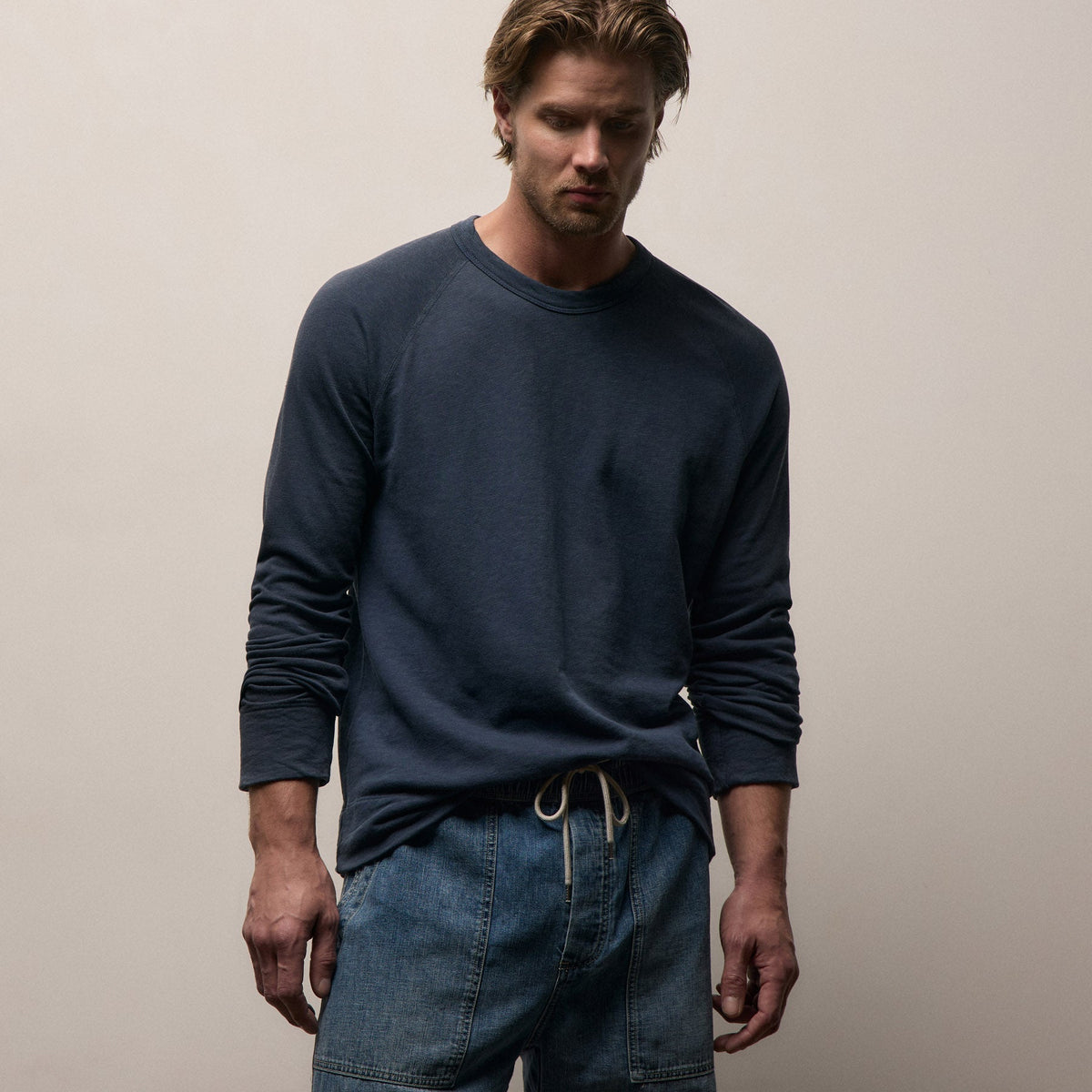 Vintage French Terry Sweatshirt in Deep Pigment | James Perse Los