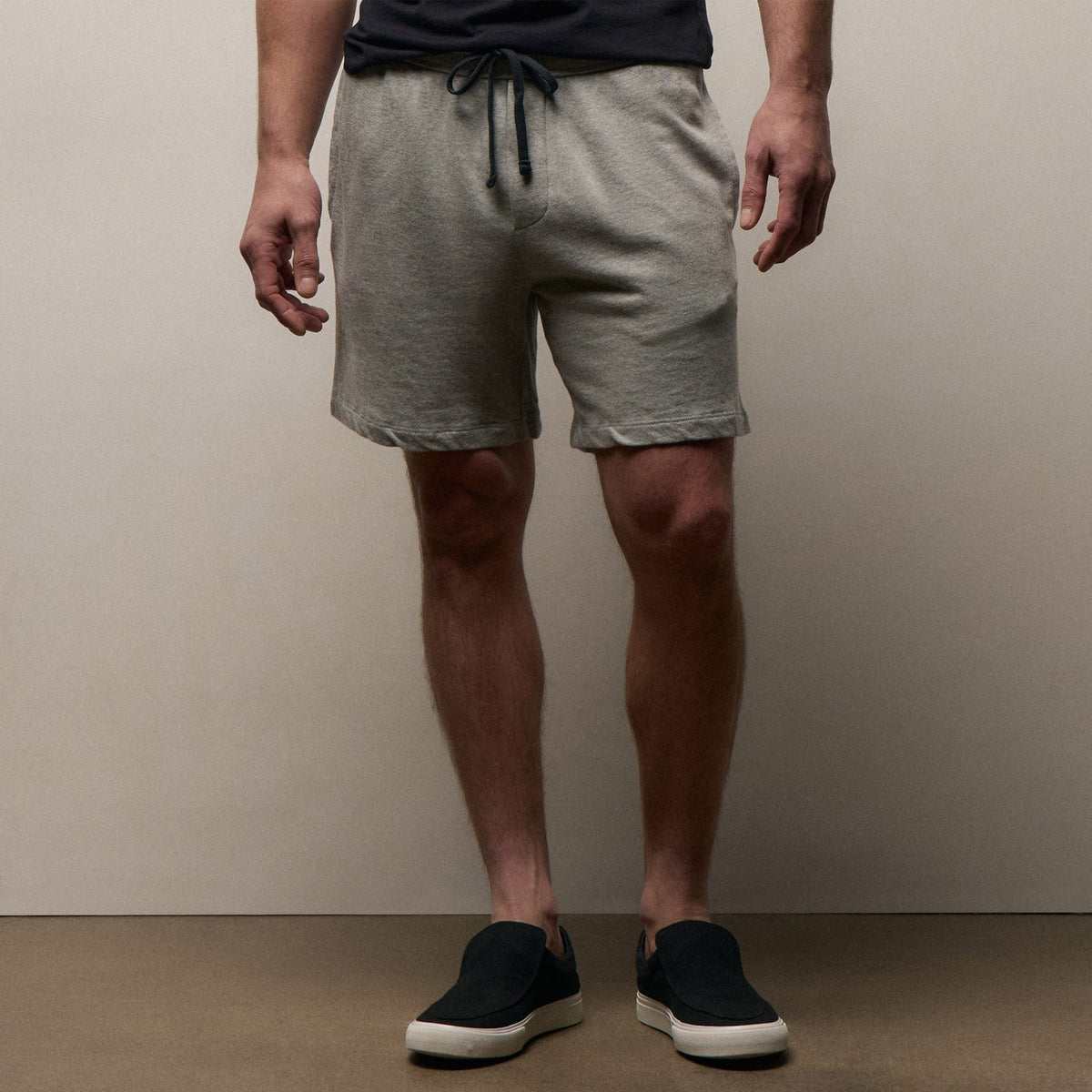 Vintage French Terry Sweat Short in Heather Grey | James Perse Los