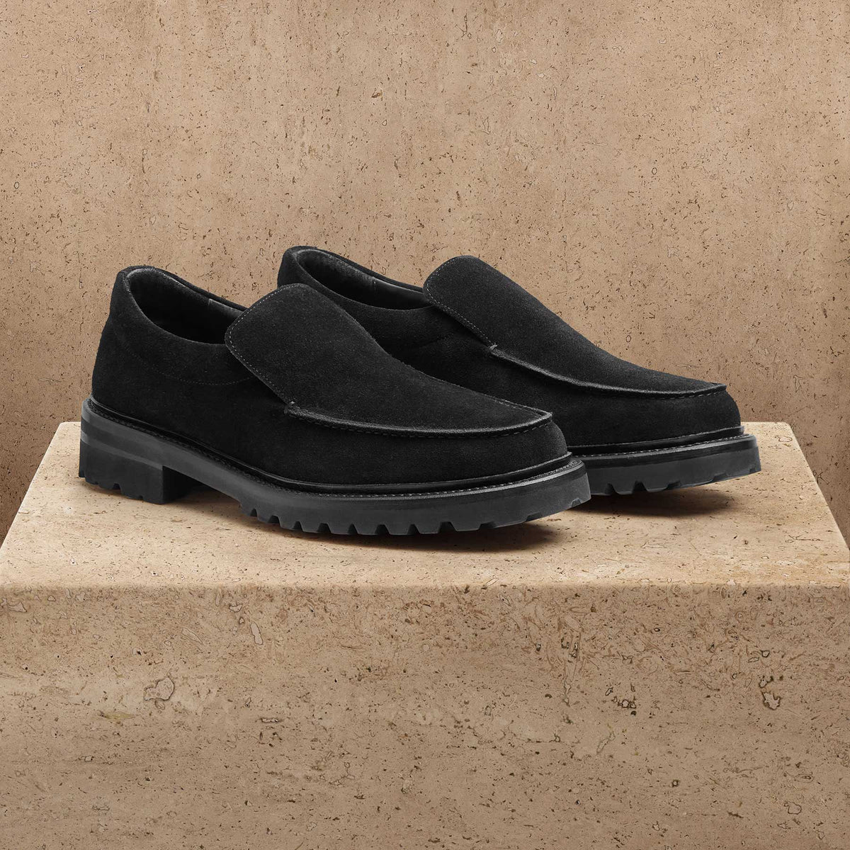 Men's Suede Loafer In Black | James Perse Los Angeles