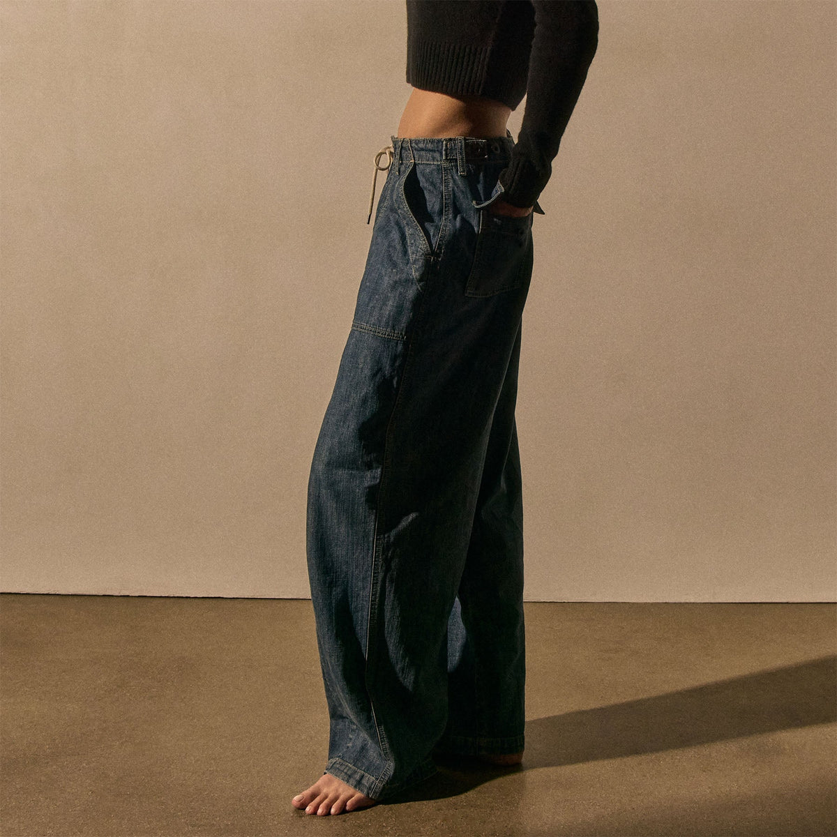 Denim Utility Pant In Medium Wash | James Perse Los Angeles