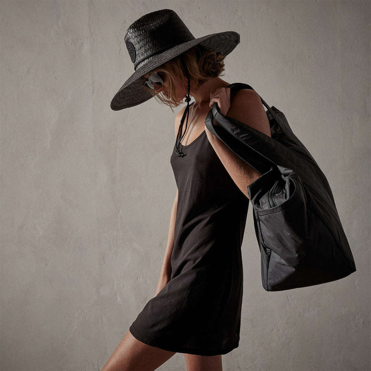 Montecito Nylon Weekend Bag in Black | James Perse Los Angeles