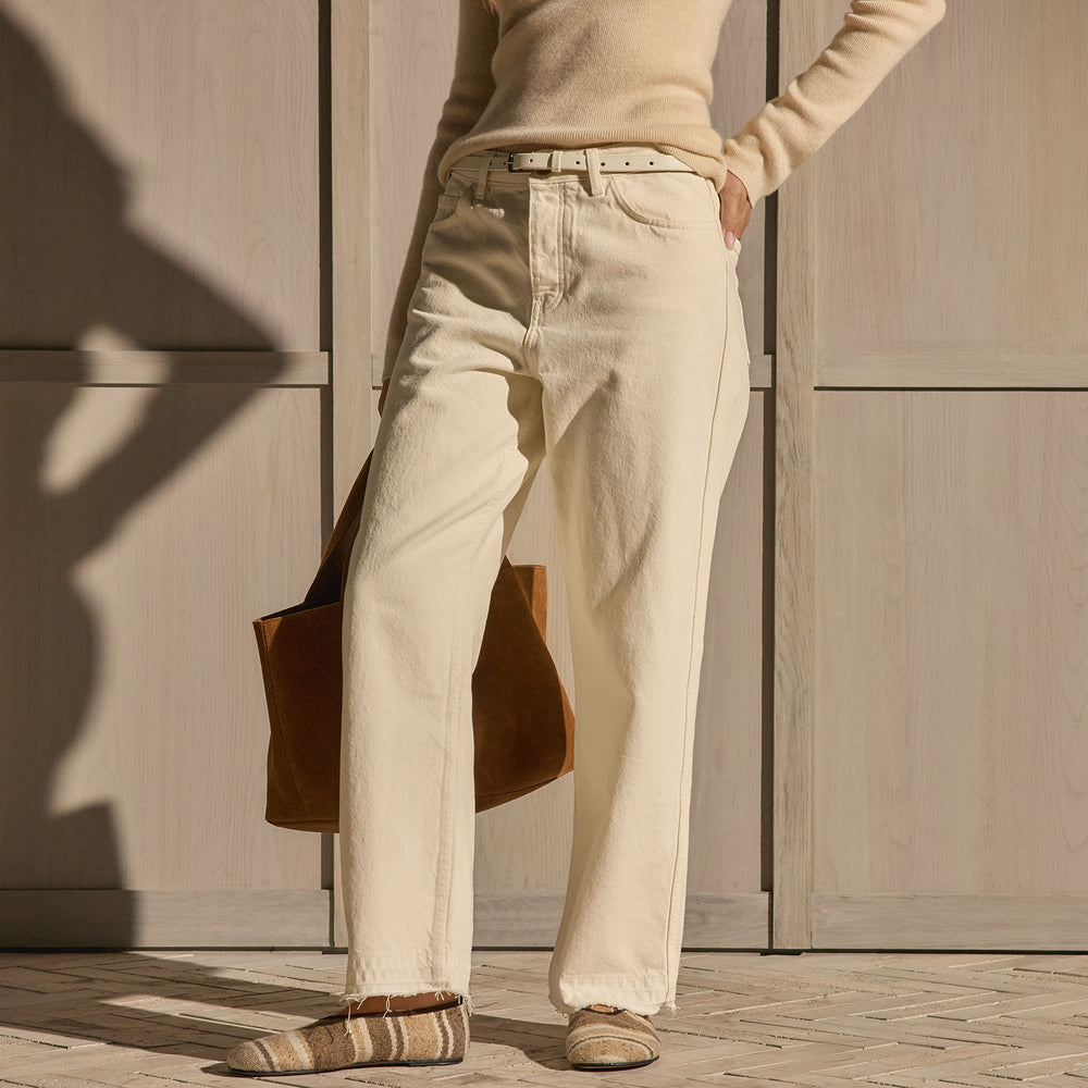 Relaxed Straight Cropped Jean - Ecru | WCED1160_ECU_1224.jpg
