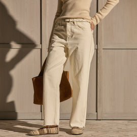 Relaxed Straight Cropped Jean - Ecru | WCED1160_ECU_1224.jpg