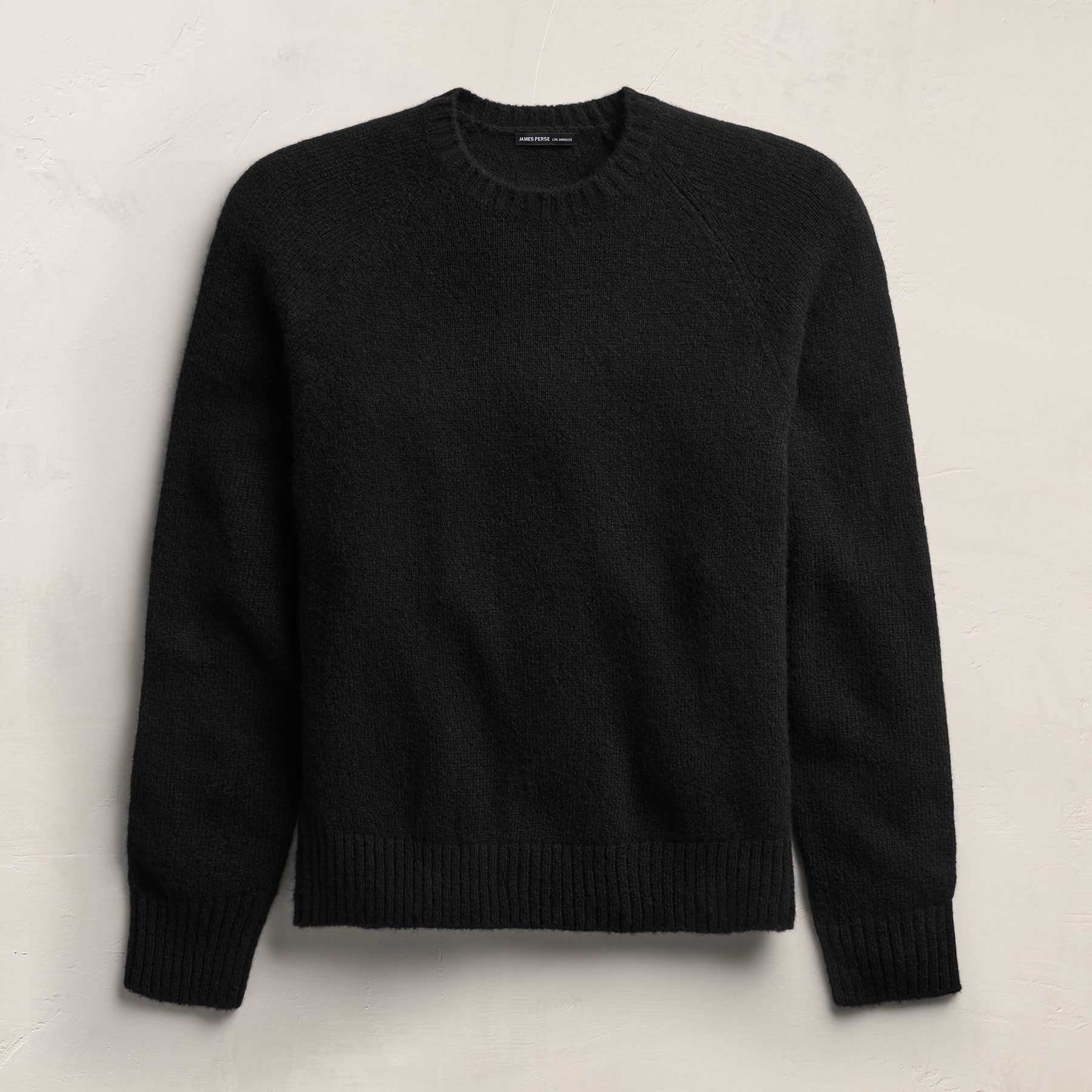 Lightweight Textured Cashmere Crew - True Black | MLTC3705_TRBL_0408_FLAT.jpg