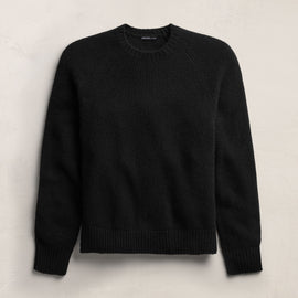 Lightweight Textured Cashmere Crew - True Black | MLTC3705_TRBL_0408_FLAT.jpg