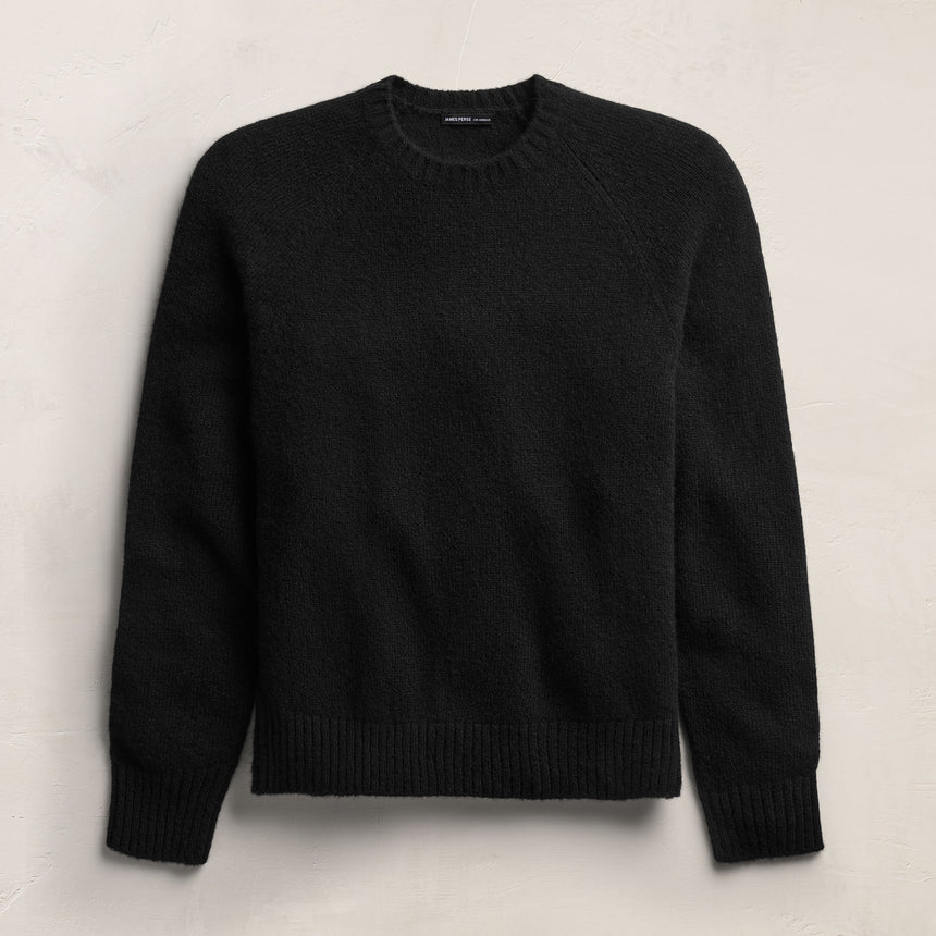 Lightweight Textured Cashmere Crew - True Black | MLTC3705_TRBL_0408_FLAT.jpg