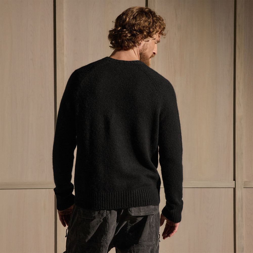 Lightweight Textured Cashmere Crew - True Black | MLTC3705_TRBL_4451.jpg