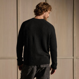 Lightweight Textured Cashmere Crew - True Black | MLTC3705_TRBL_4451.jpg