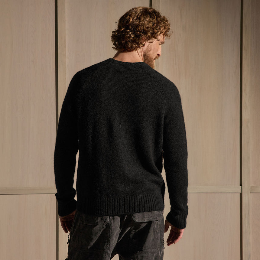 Lightweight Textured Cashmere Crew - True Black | MLTC3705_TRBL_4451.jpg