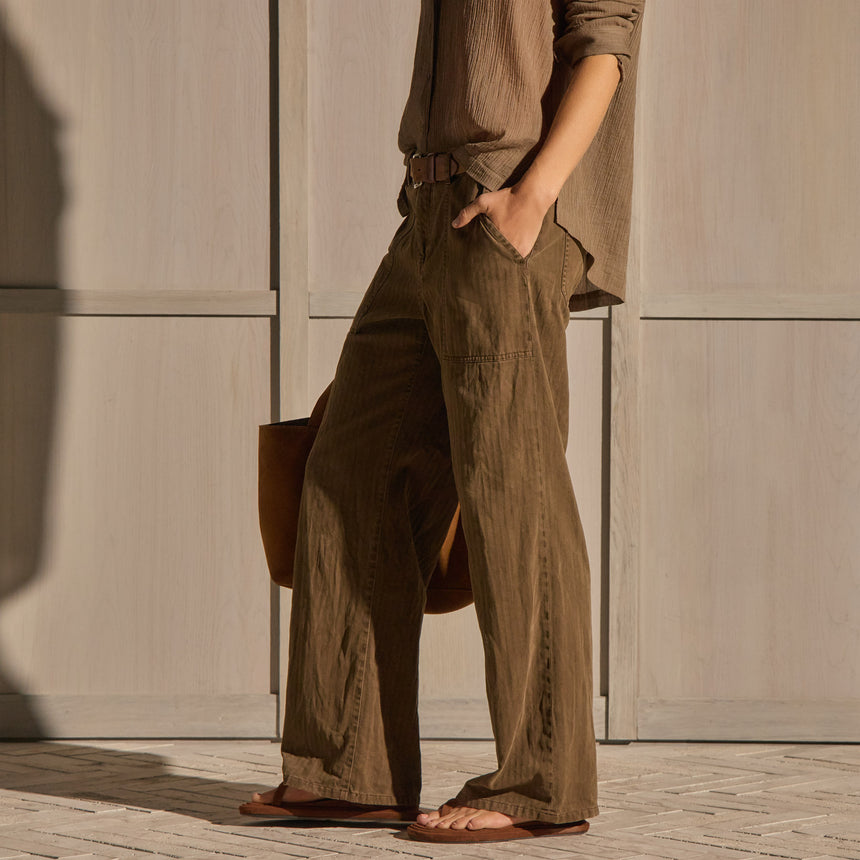 Herringbone Wide Leg Utility Pant - Earth Pigment | WHBS1185_EARP_2802.jpg