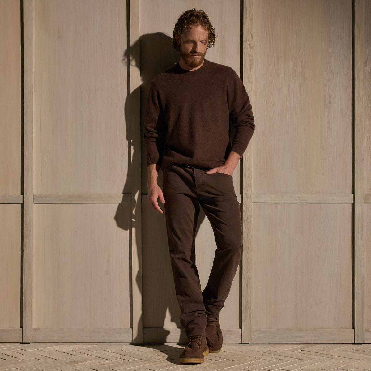 Brushed Twill 5 Pocket Pant - Bark Pigment | MHBT1260_BARP_5857.jpg