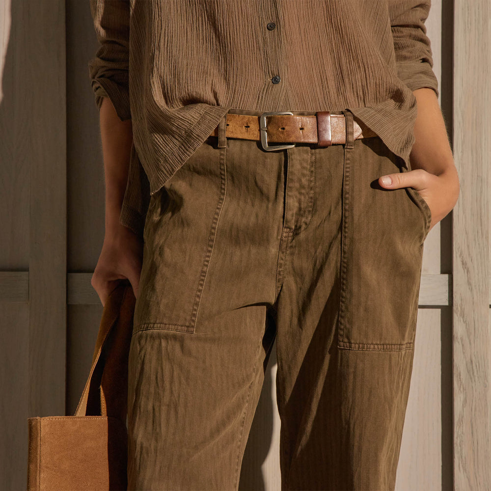 Herringbone Wide Leg Utility Pant - Earth Pigment | WHBS1185_EARP_2814.jpg