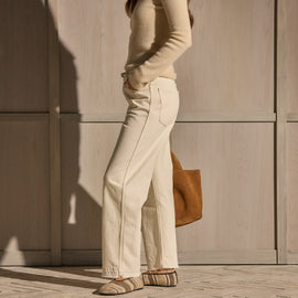 Relaxed Straight Cropped Jean - Ecru | WCED1160_ECU_1228.jpg