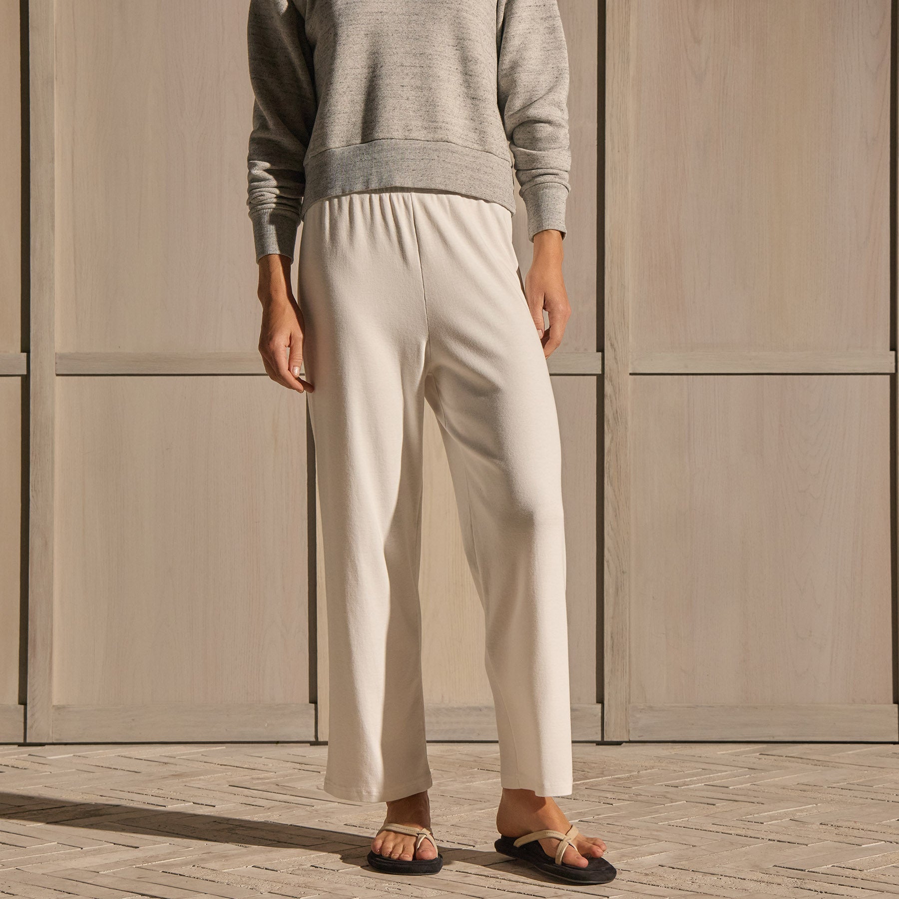 Compact Cotton Lounge Pant - Off White | WIBJ1171_OFWH_4263.jpg