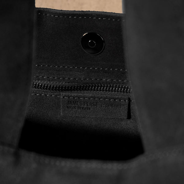 Suede Tote Bag in Black | James Perse Los Angeles