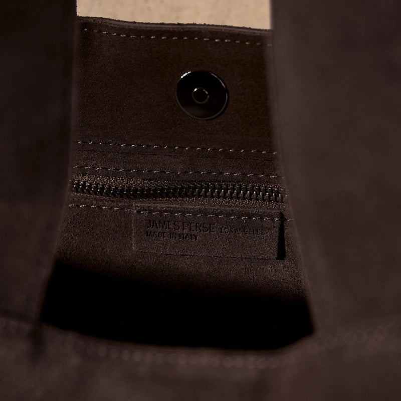 Suede Tote Bag in Cafe | James Perse Los Angeles