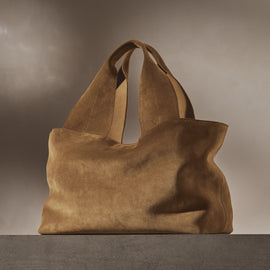 Suede Tote Bag in String | James Perse Los Angeles