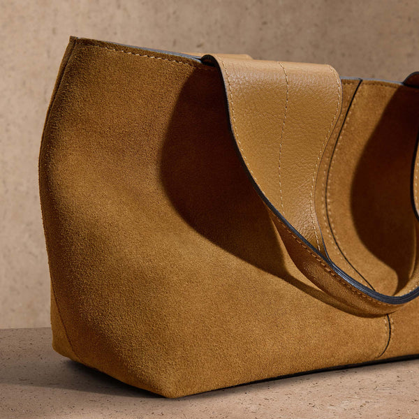 Suede Mini Tote in Palamino | James Perse Los Angeles