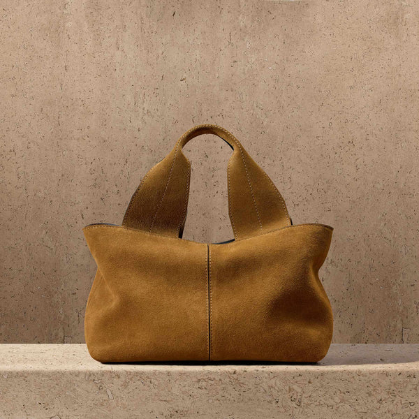 Suede Mini Tote in Palamino | James Perse Los Angeles