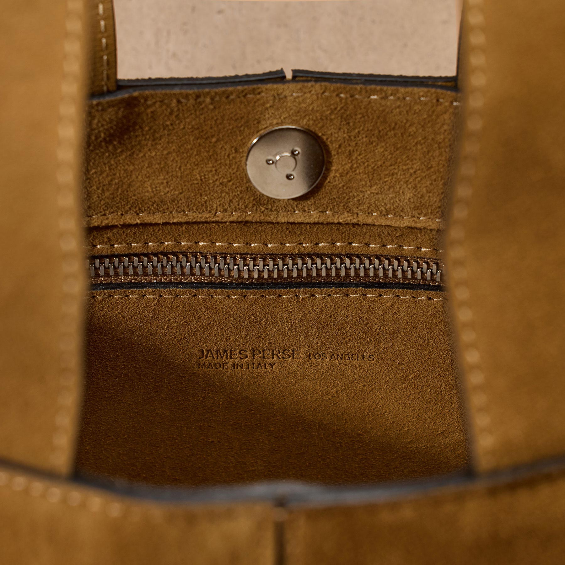 Suede Mini Tote in Palamino | James Perse Los Angeles