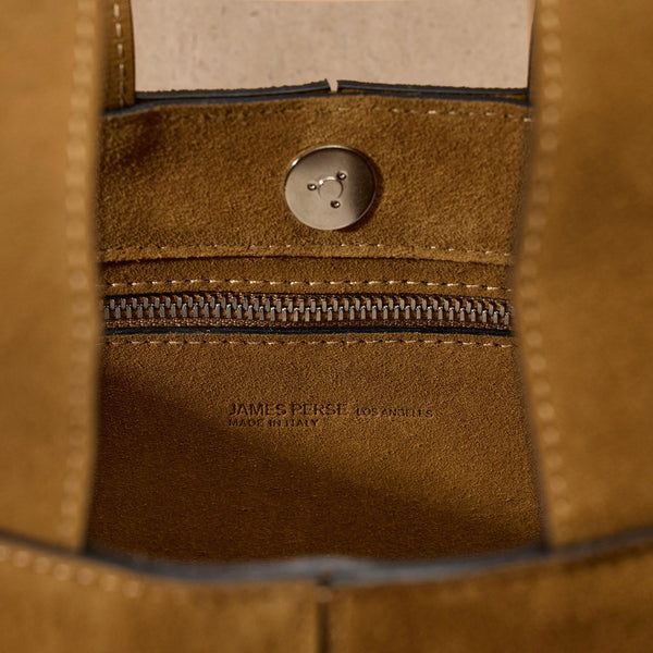 Suede Mini Tote in Palamino | James Perse Los Angeles