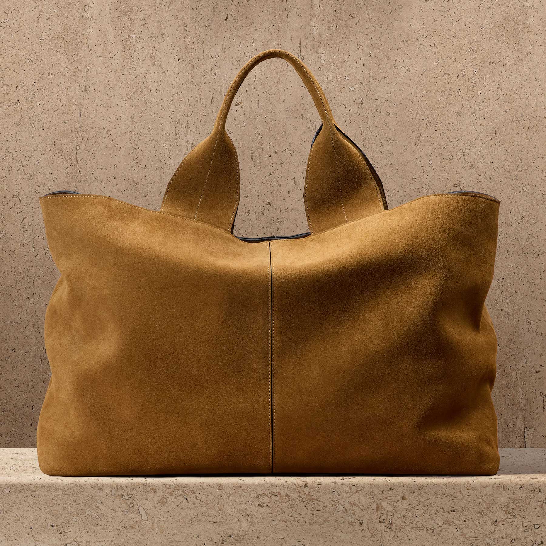 Suede Large Tote in Palamino | James Perse Los Angeles
