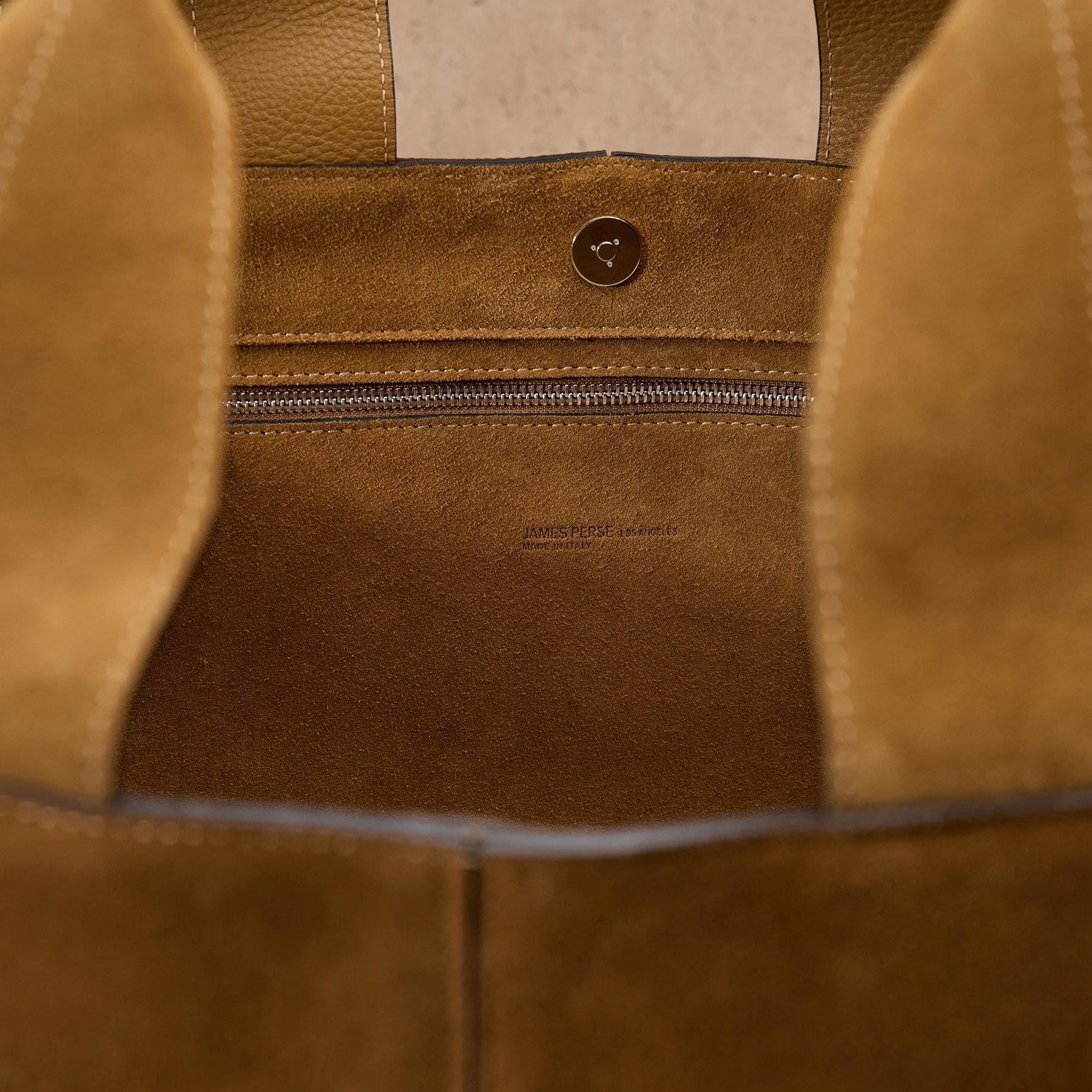 LA Drawstring Bucket Backpack in Sand | James Perse Los Angeles