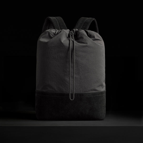 LA Drawstring Bucket Backpack in Black | James Perse Los Angeles