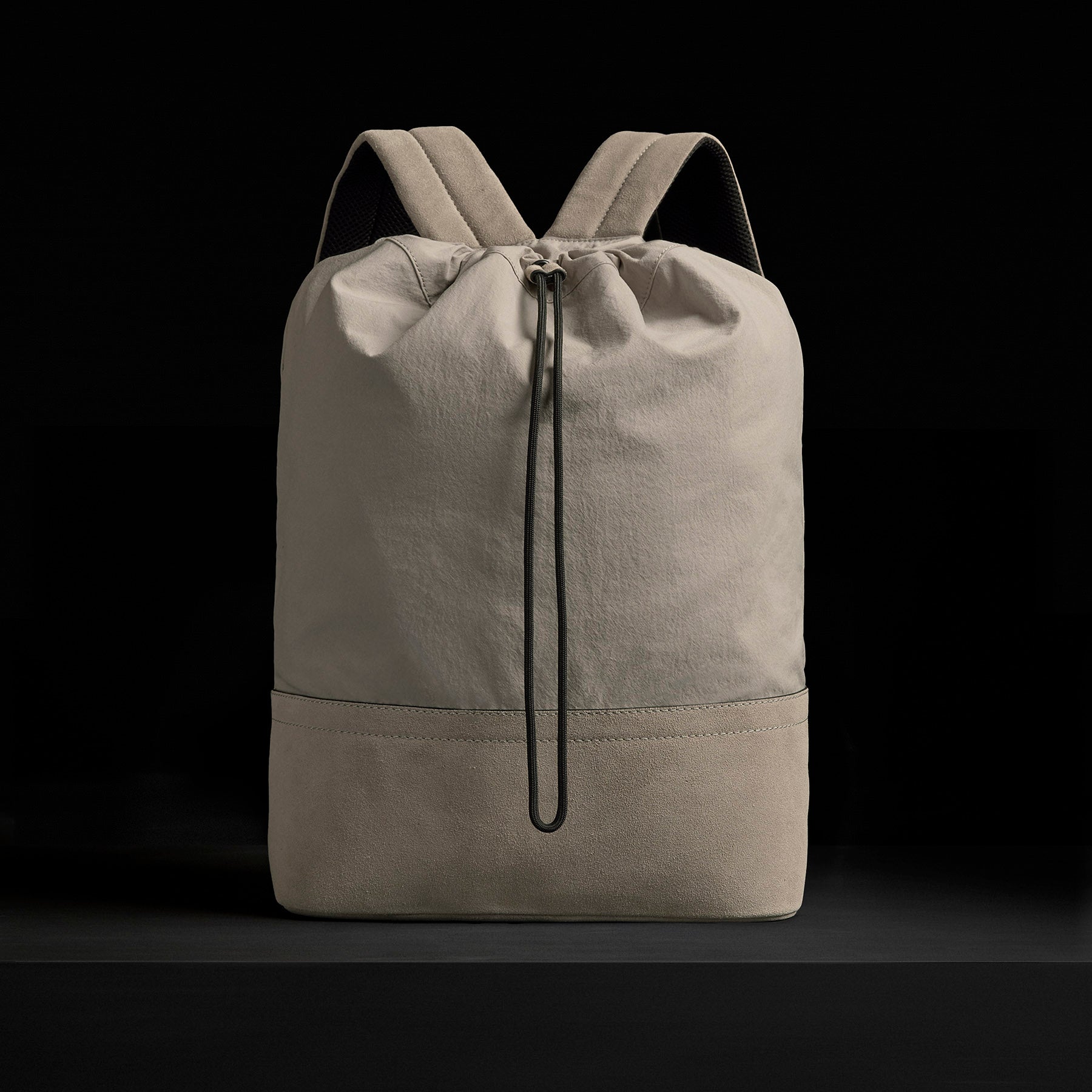LA Drawstring Bucket Backpack in Sand | James Perse Los Angeles