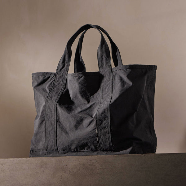 Small Matte Nylon Tote in Black | James Perse Los Angeles
