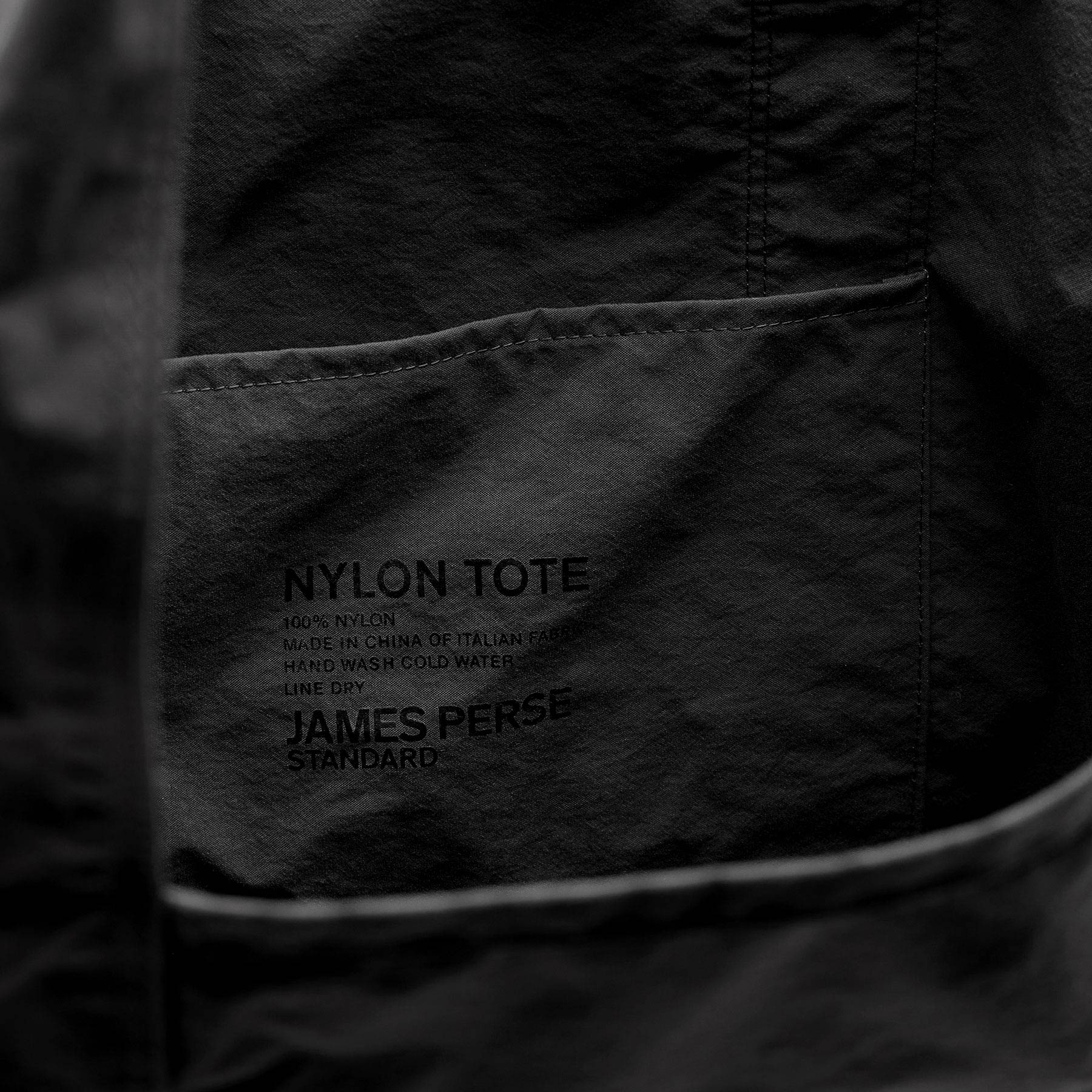 Small Matte Nylon Tote - Black | James Perse Los Angeles