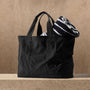 Small Matte Nylon Tote in Black | James Perse Los Angeles