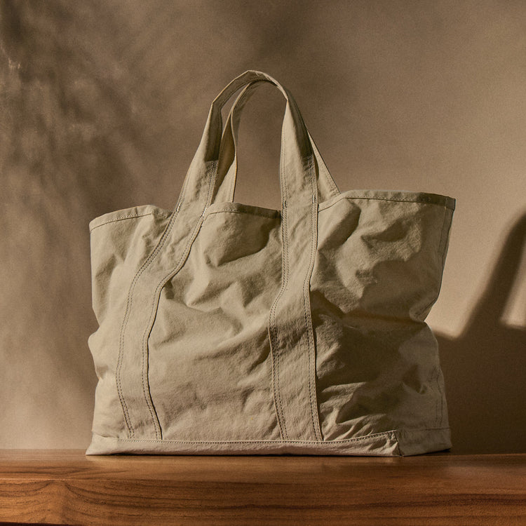 Small Matte Nylon Tote in New Sand | James Perse Los Angeles