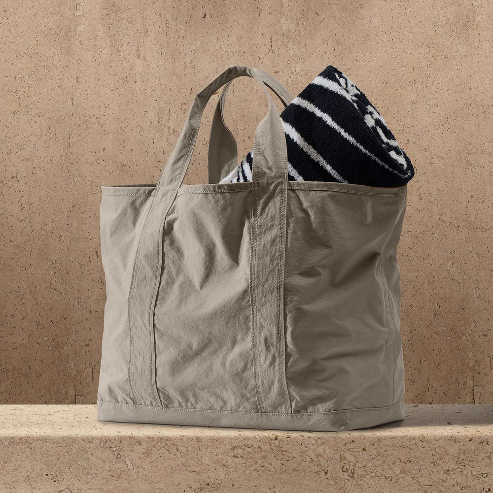 Small Matte Nylon Tote in New Sand | James Perse Los Angeles