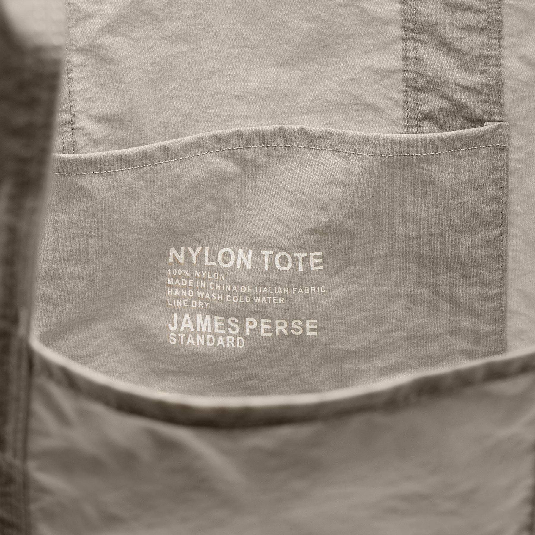 Small Matte Nylon Tote in New Sand | James Perse Los Angeles