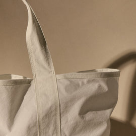 Small Matte Nylon Tote - White