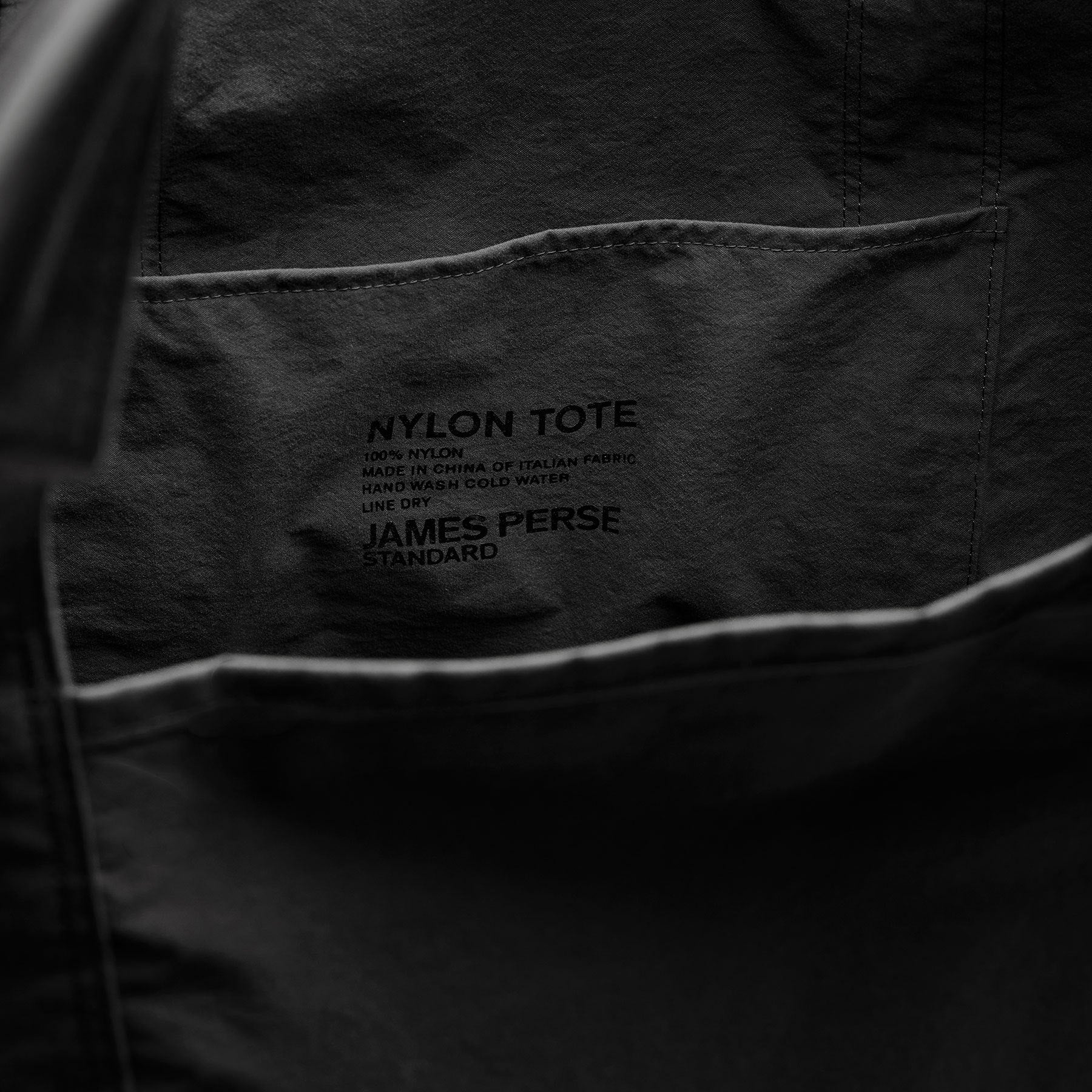 Large Matte Nylon Tote in Black | James Perse Los Angeles
