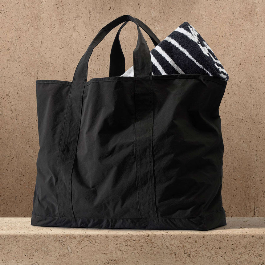 black nylon travel tote bag Members Only for Lightweight (One Size) | Foldable and Packable Tote Bag with Zipper, Travel Essentials this versatile tote features a secure zippered top closure and comfortable shoulder straps plus handles for flexible carrying options Travel-Ready Nylon Tote Bag with