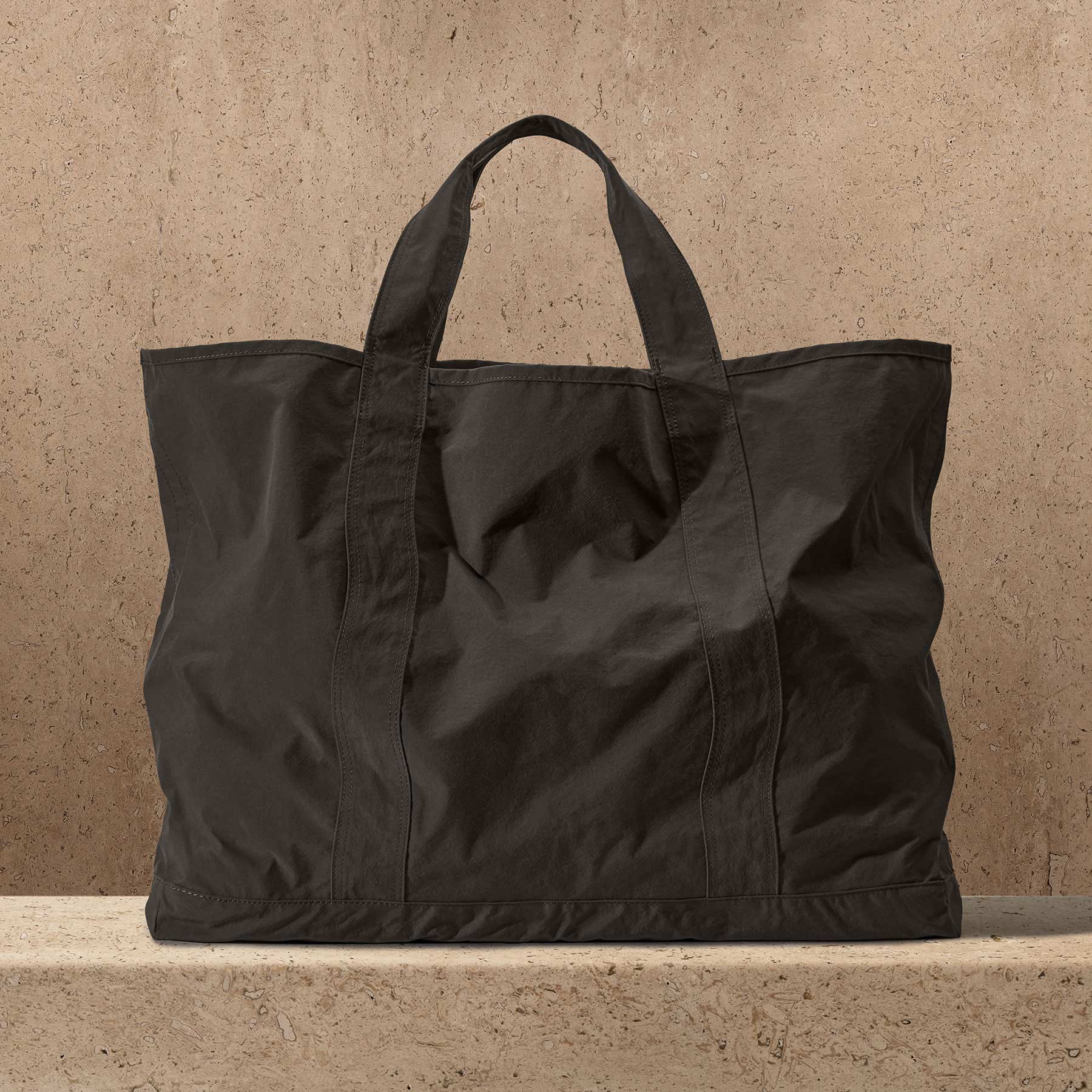 Small Matte Nylon Tote - Olive | James Perse Los Angeles