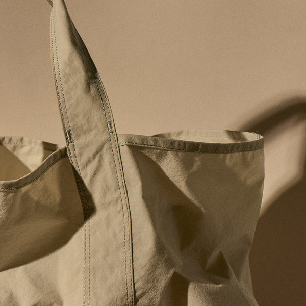 Large Matte Nylon Tote in New Sand | James Perse Los Angeles