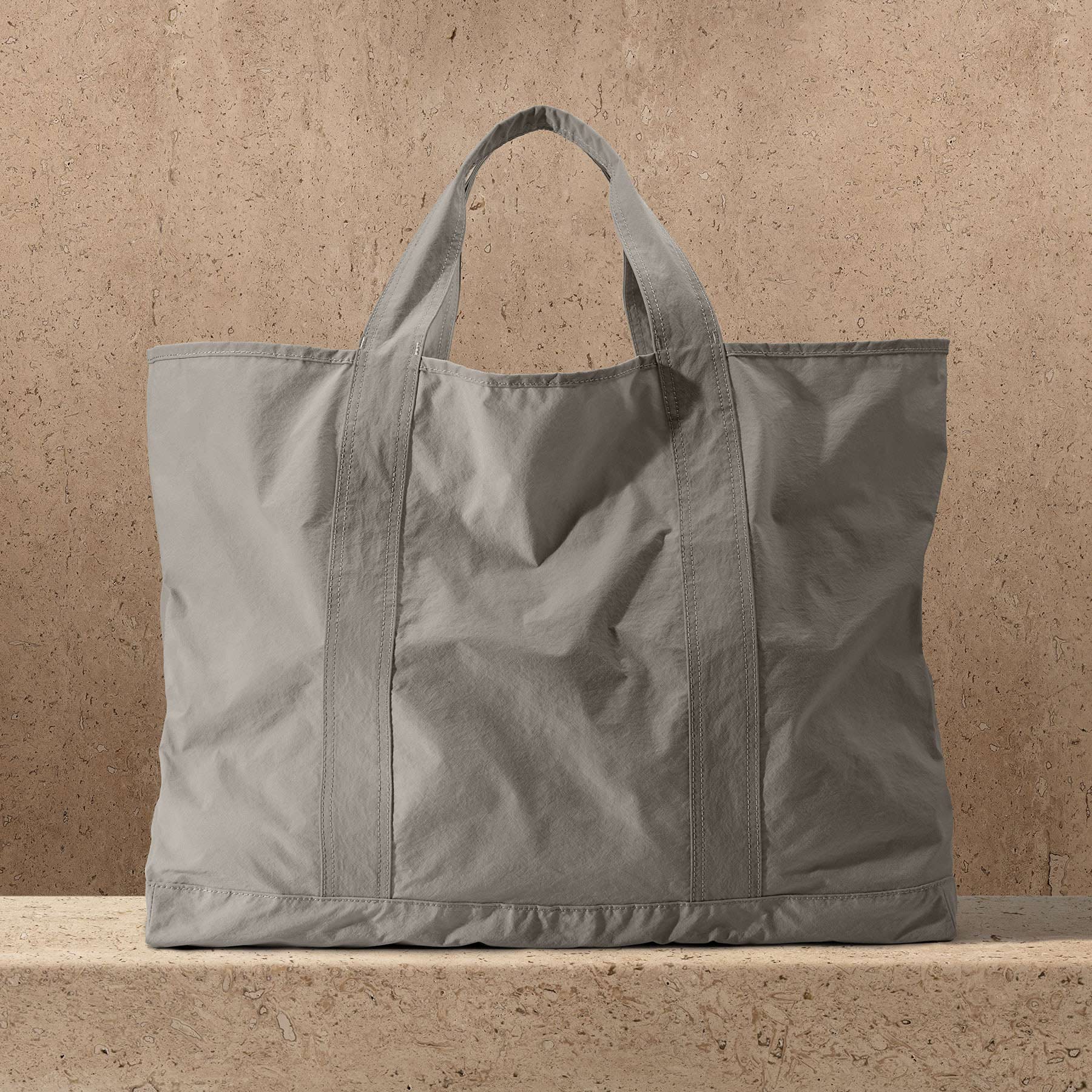 Large Matte Nylon Tote in New Sand | James Perse Los Angeles