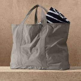 Large Matte Nylon Tote in New Sand | James Perse Los Angeles