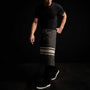 Three Stripe Half Apron in Black/ Natural | James Perse Los Angeles