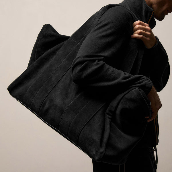Suede Montecito Weekend Bag In Black | James Perse Los Angeles / Mens