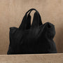 Suede Montecito Weekend Bag In Black | James Perse Los Angeles