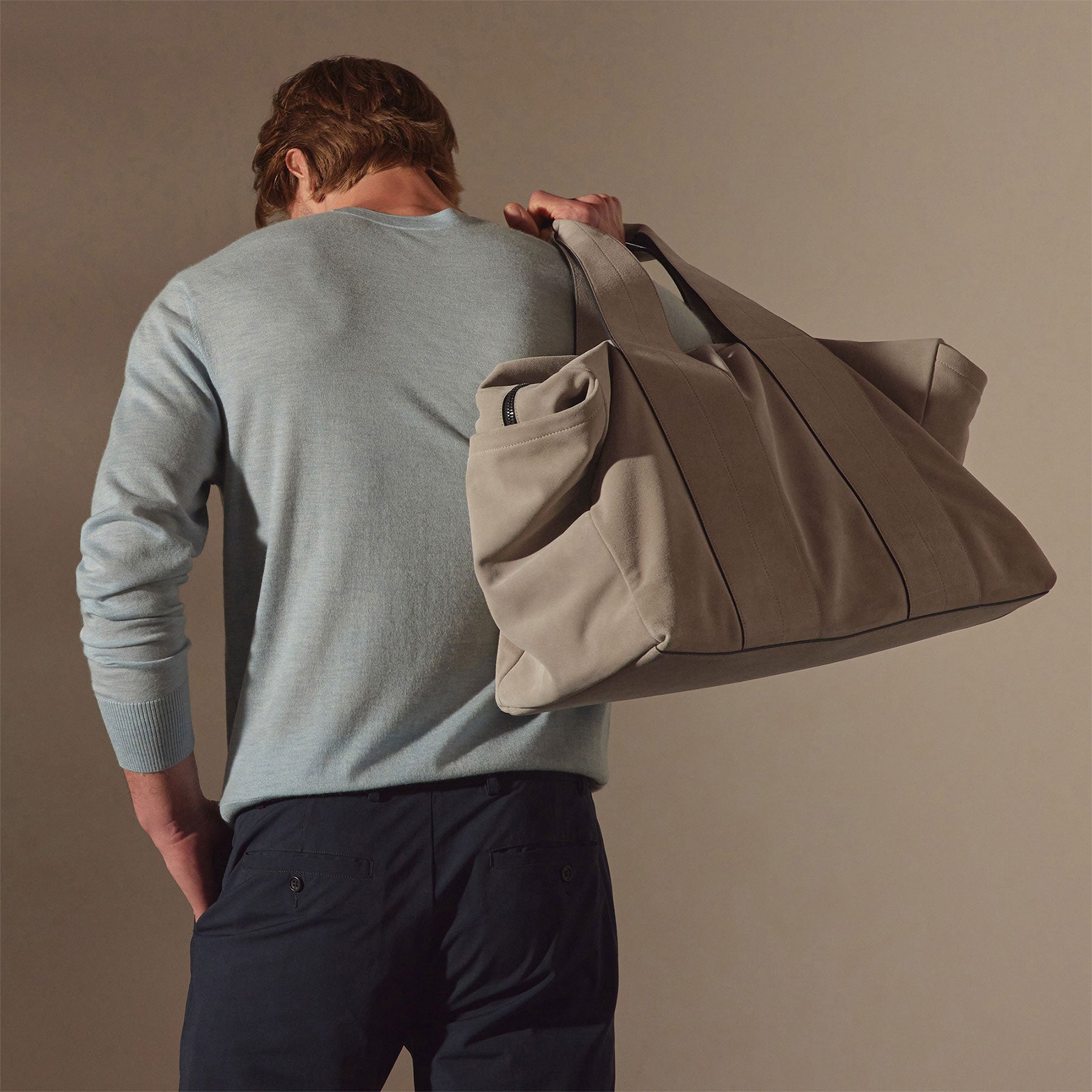 Suede Montecito Weekend Bag - Earth | James Perse Los Angeles